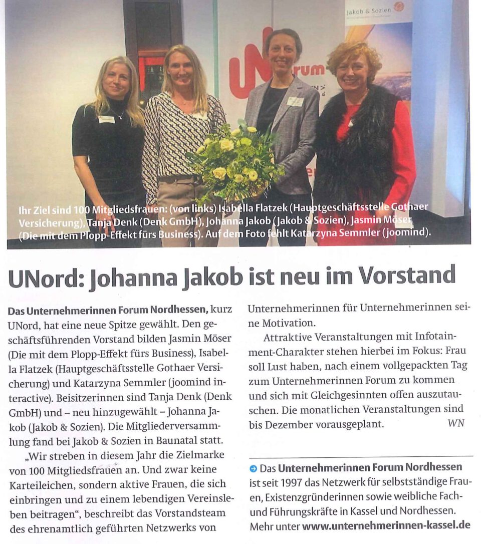 Unternehmerinnen Kassel in Presse